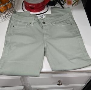 PAIGE Light SAGE Green Verdugo Ankle Jeans Like New -31
